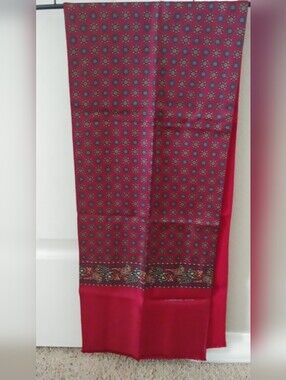 Christian Dior Red Silk Scarf